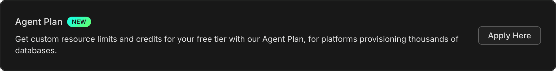 agent plan from console