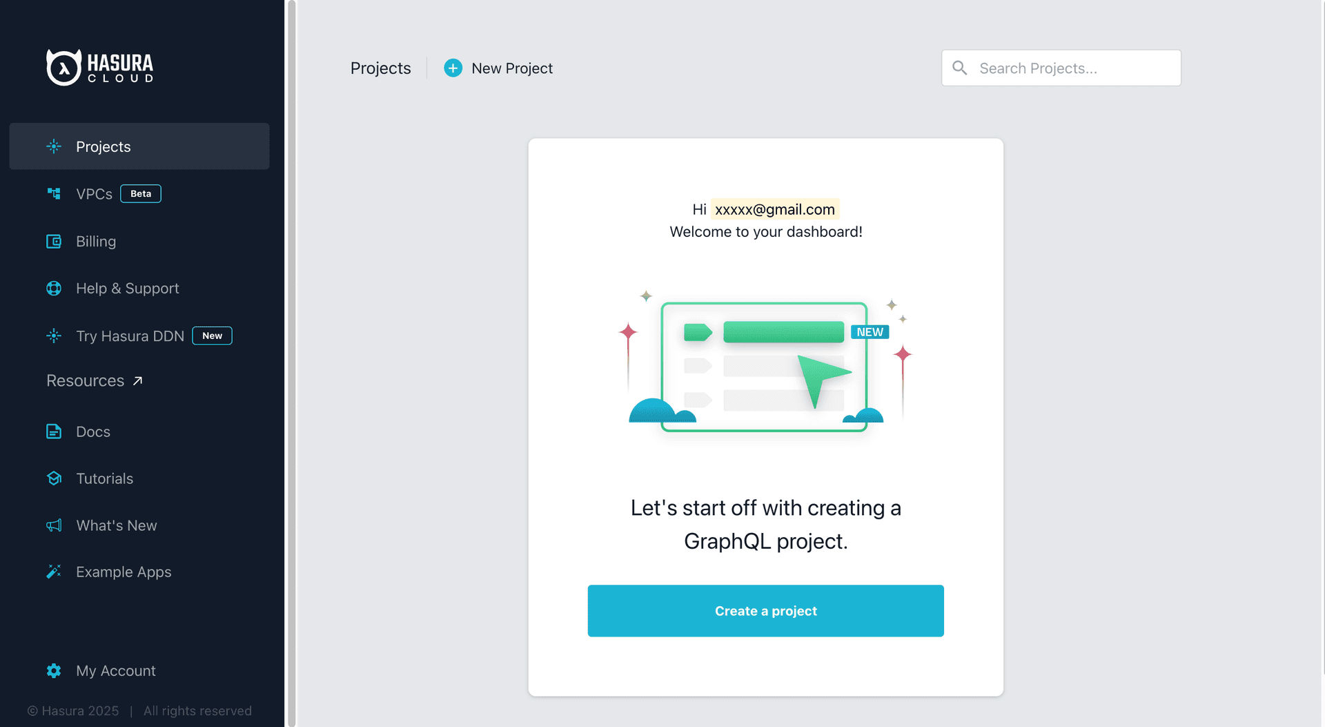 Hasura Create a Projects